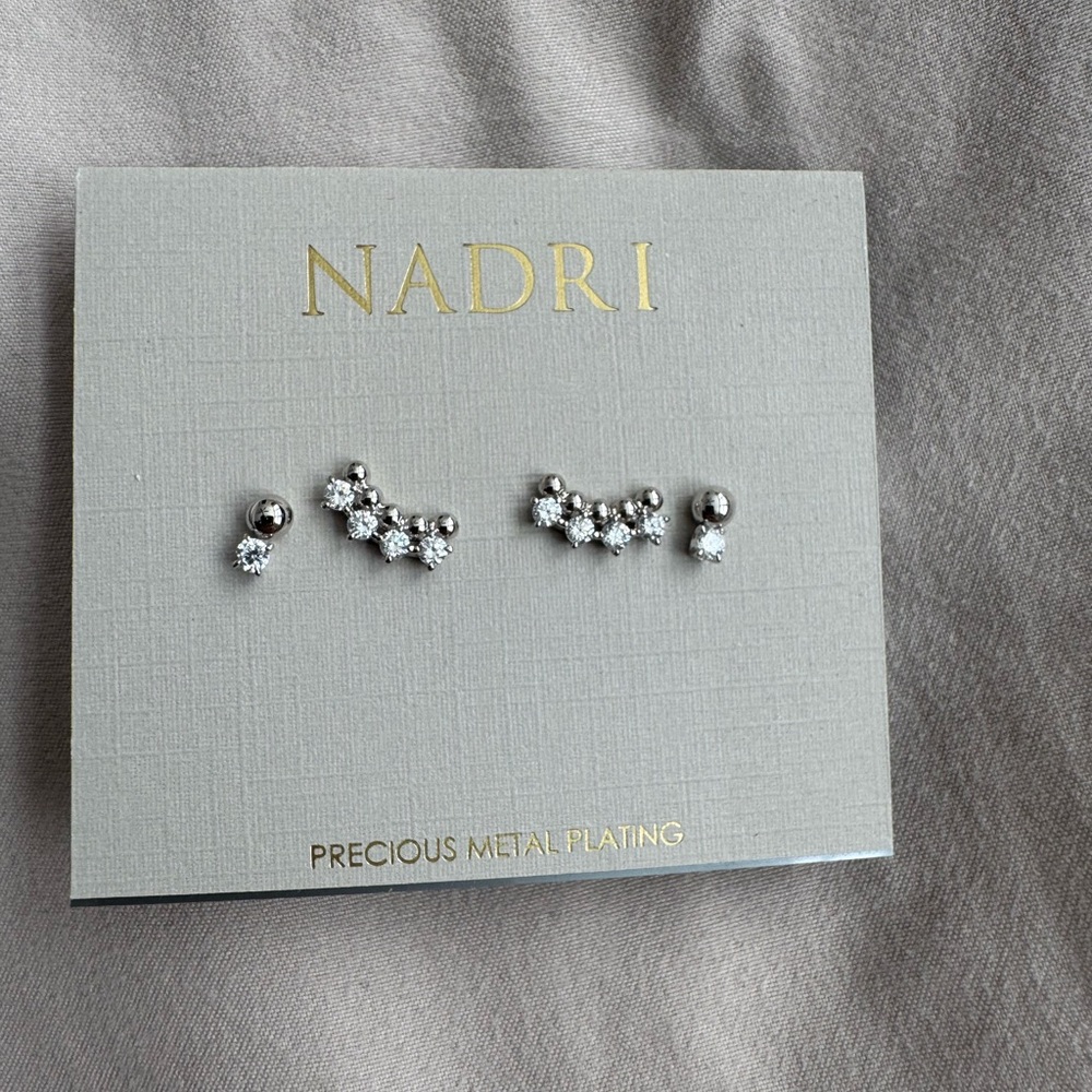 Nadri silver earrings